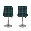 Irish Tartan Pattern Print Bar Stool Covers