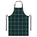 Irish Tartan Pattern Print Bib Apron With Pocket