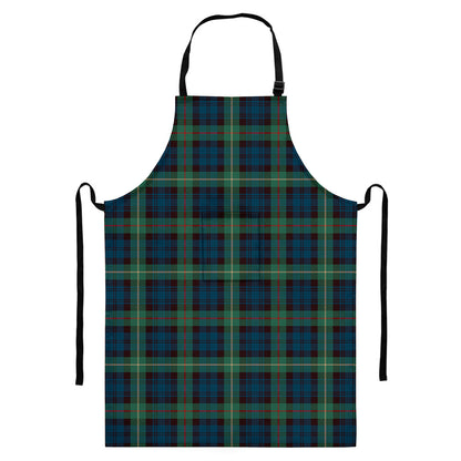 Irish Tartan Pattern Print Bib Apron With Pocket