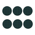 Irish Tartan Pattern Print Coaster Set