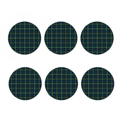 Irish Tartan Pattern Print Coaster Set