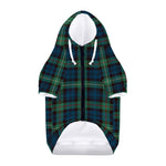 Irish Tartan Pattern Print Dog Zip Up Hoodie