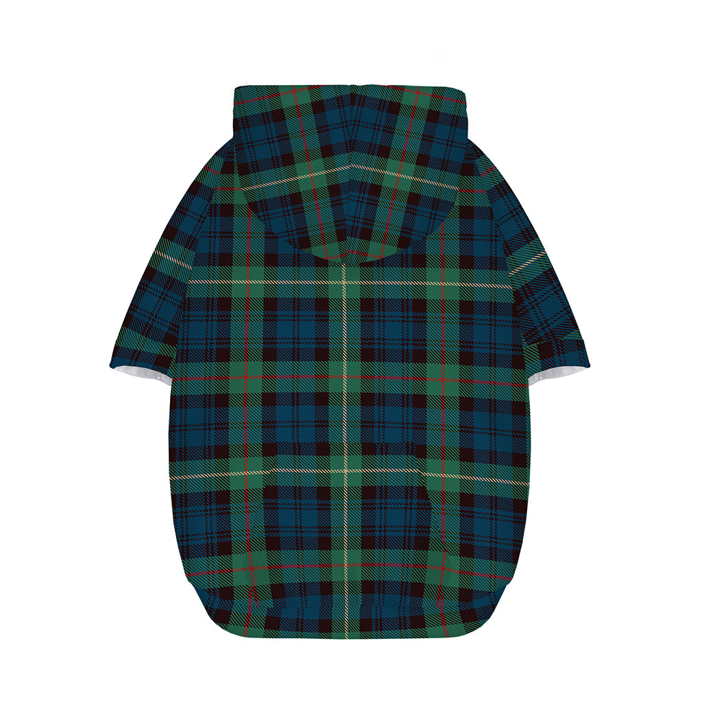 Irish Tartan Pattern Print Dog Zip Up Hoodie