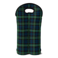 Irish Tartan Pattern Print Double Neoprene Wine Tote