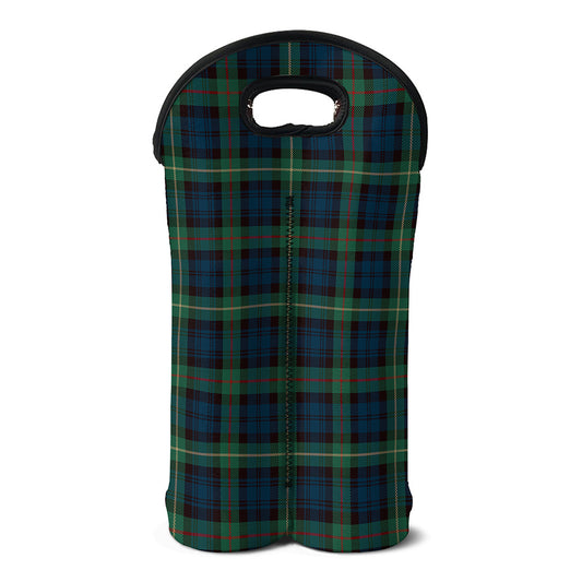 Irish Tartan Pattern Print Double Neoprene Wine Tote