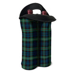 Irish Tartan Pattern Print Double Neoprene Wine Tote