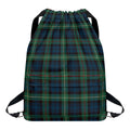 Irish Tartan Pattern Print Drawstring Backpack