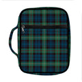 Irish Tartan Pattern Print Front Pocket Bible Bag