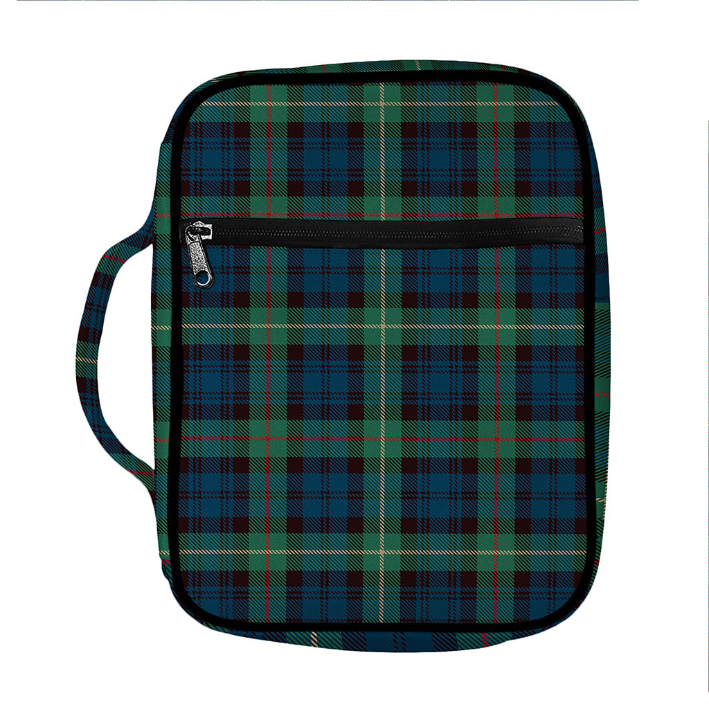 Irish Tartan Pattern Print Front Pocket Bible Bag