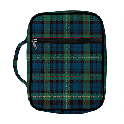 Irish Tartan Pattern Print Front Pocket Bible Bag