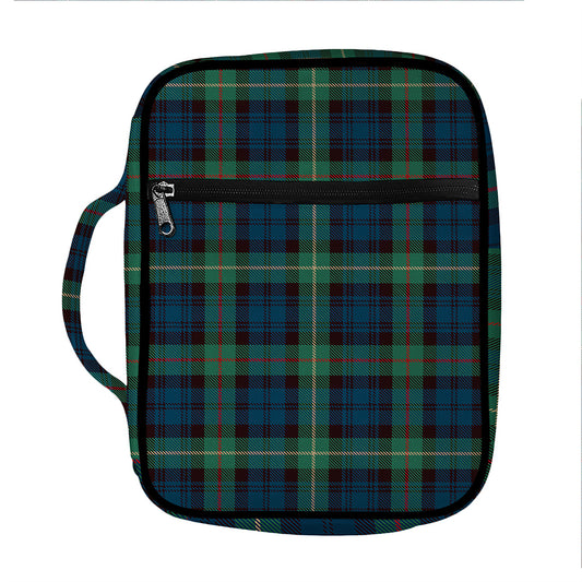 Irish Tartan Pattern Print Front Pocket Bible Bag