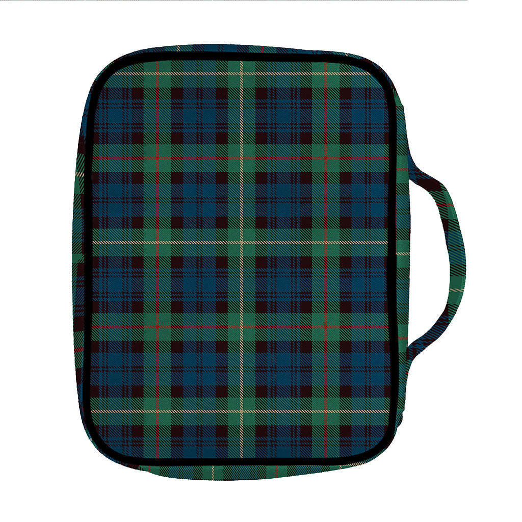 Irish Tartan Pattern Print Front Pocket Bible Bag