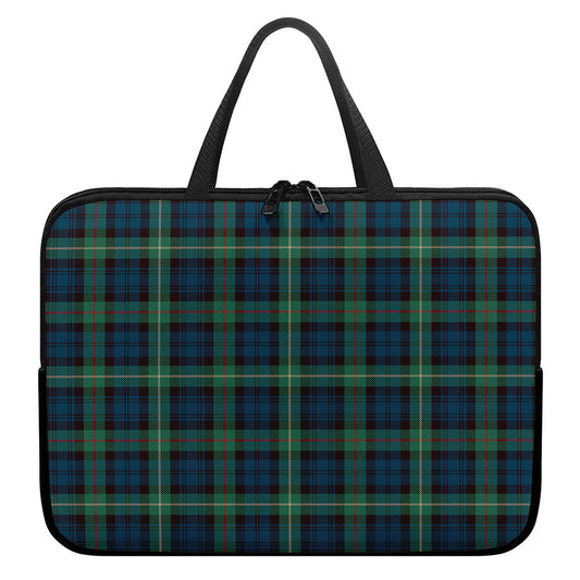Irish Tartan Pattern Print Laptop Sleeve With Handle