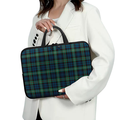 Irish Tartan Pattern Print Laptop Sleeve With Handle