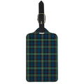 Irish Tartan Pattern Print Luggage Tag