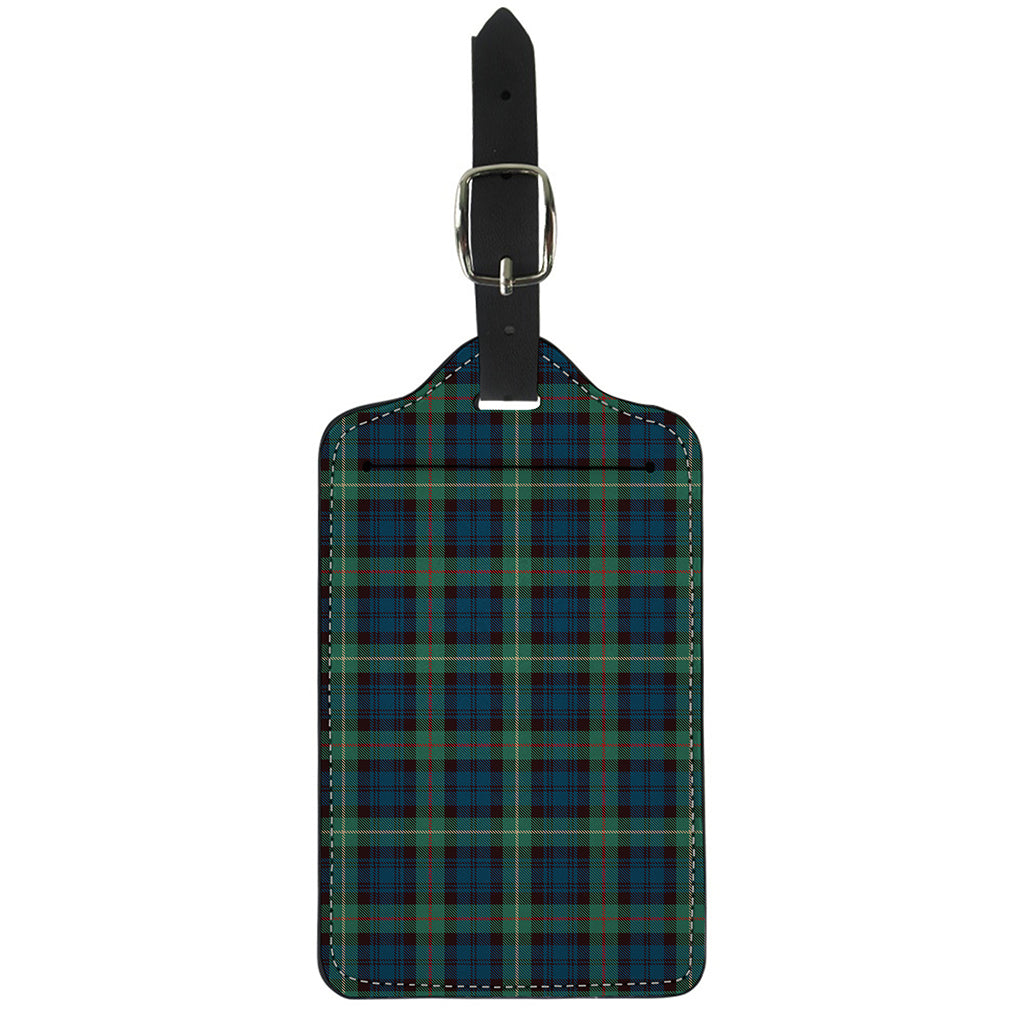 Irish Tartan Pattern Print Luggage Tag