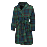 Irish Tartan Pattern Print Men's Bathrobe