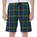 Irish Tartan Pattern Print Men's Beach Shorts