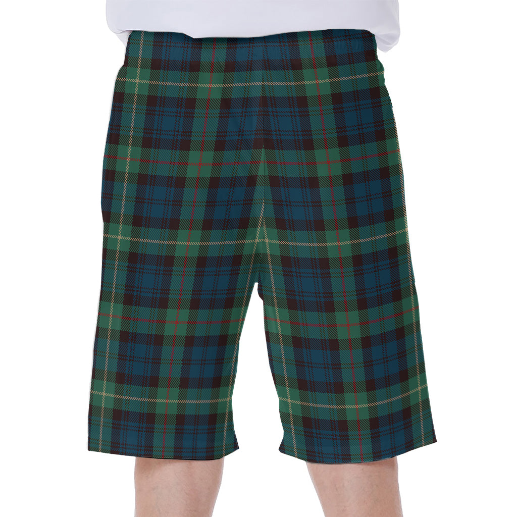 Irish Tartan Pattern Print Men's Beach Shorts