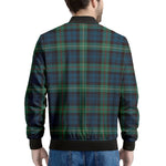 Irish Tartan Pattern Print Men's Bomber Jacket