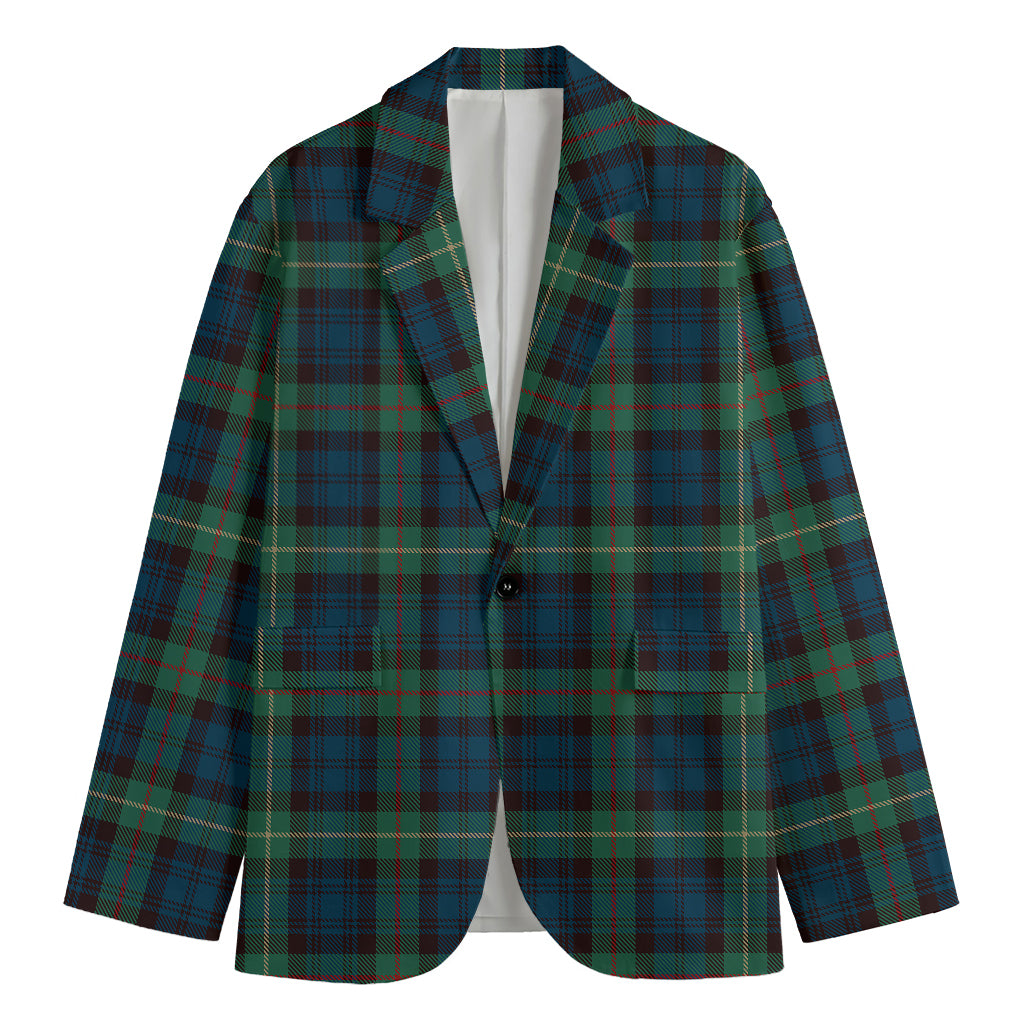 Irish Tartan Pattern Print Men's Cotton Blazer