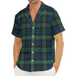 Irish Tartan Pattern Print Men's Deep V-Neck Shirt