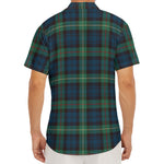 Irish Tartan Pattern Print Men's Deep V-Neck Shirt