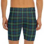 Irish Tartan Pattern Print Men's Long Boxer Briefs
