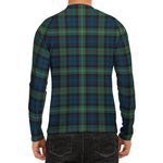 Irish Tartan Pattern Print Men's Long Sleeve Rash Guard