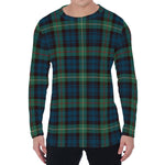 Irish Tartan Pattern Print Men's Long Sleeve T-Shirt