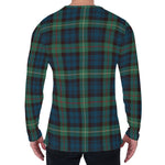 Irish Tartan Pattern Print Men's Long Sleeve T-Shirt