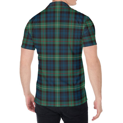 Irish Tartan Pattern Print Men's Shirt