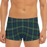 Irish Tartan Pattern Print Men's Short Boxer Briefs