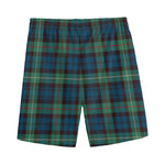 Irish Tartan Pattern Print Men's Sports Shorts
