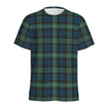 Irish Tartan Pattern Print Men's Athletic T-Shirt