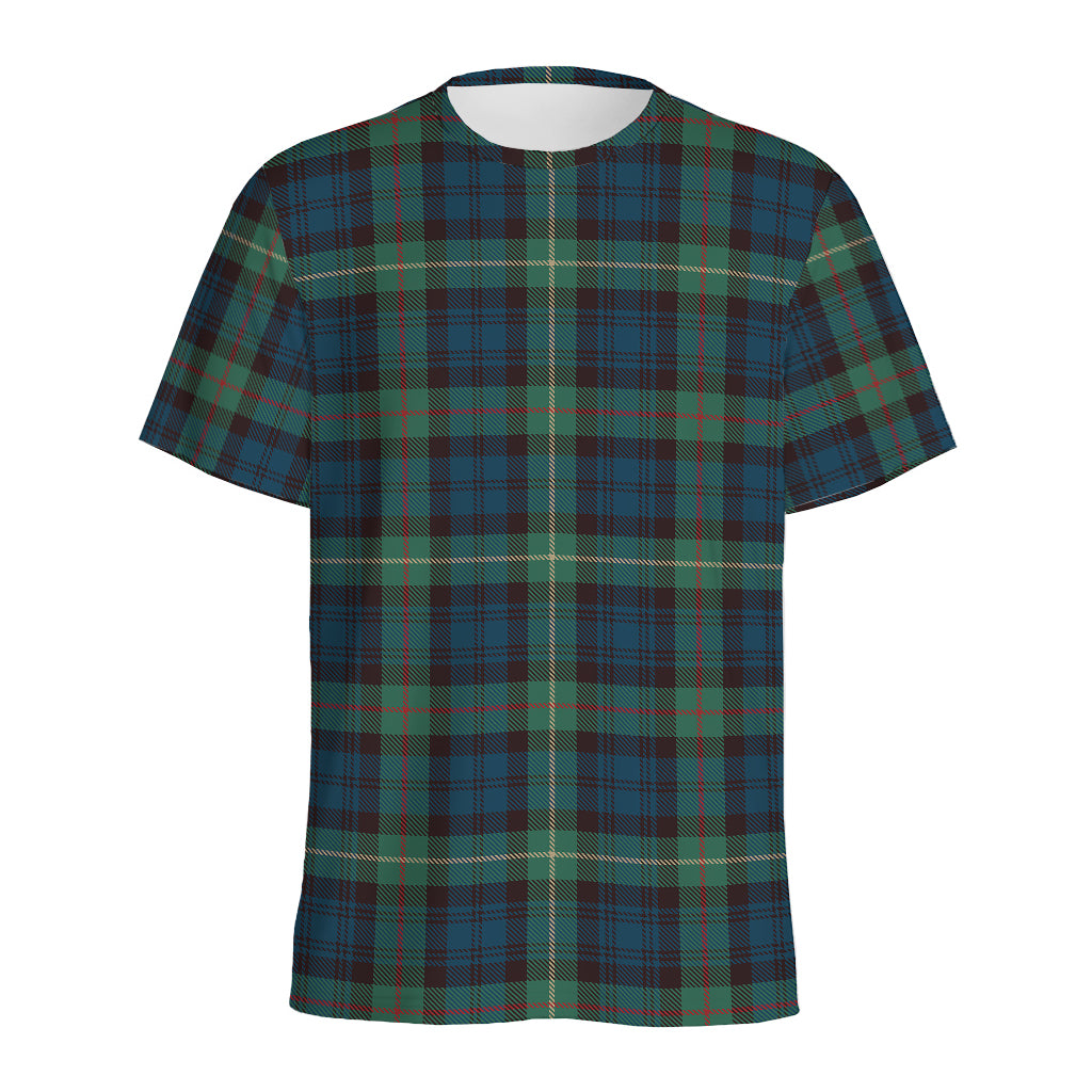 Irish Tartan Pattern Print Men's Sports T-Shirt