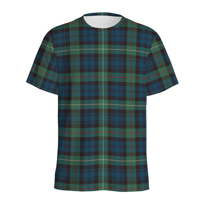 Irish Tartan Pattern Print Men's Sports T-Shirt