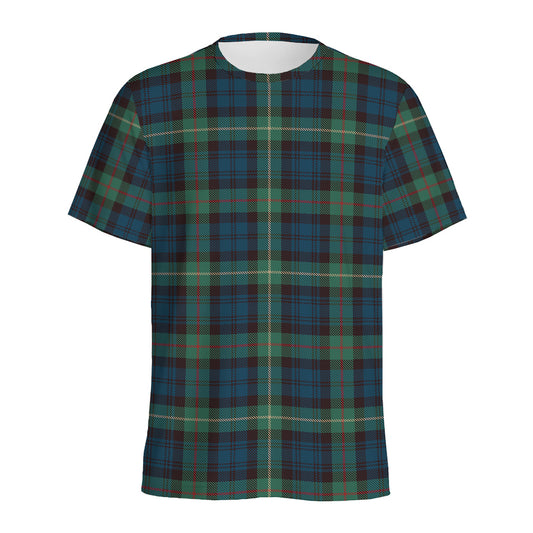 Irish Tartan Pattern Print Men's Sports T-Shirt