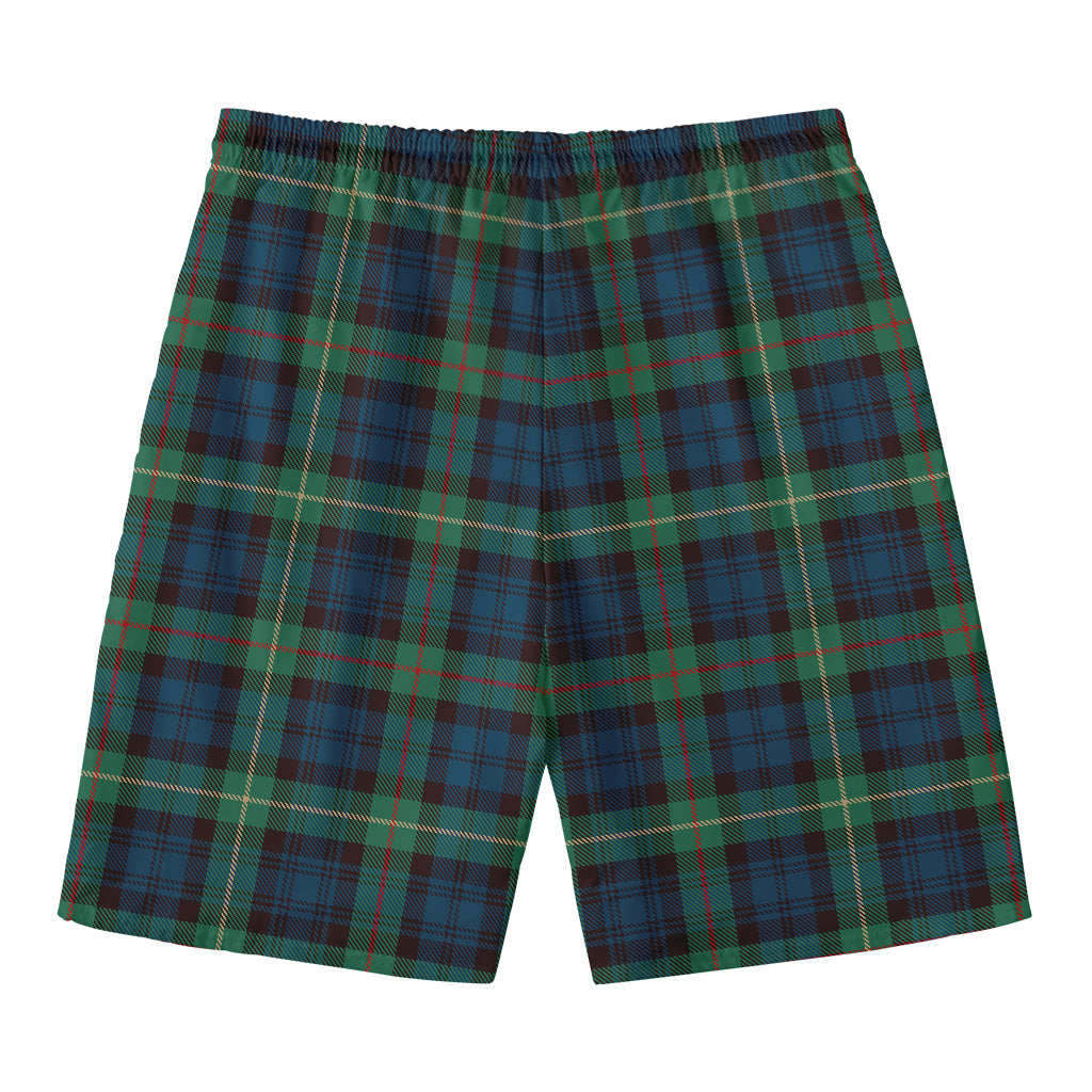 Irish Tartan Pattern Print Men's Swim Trunks