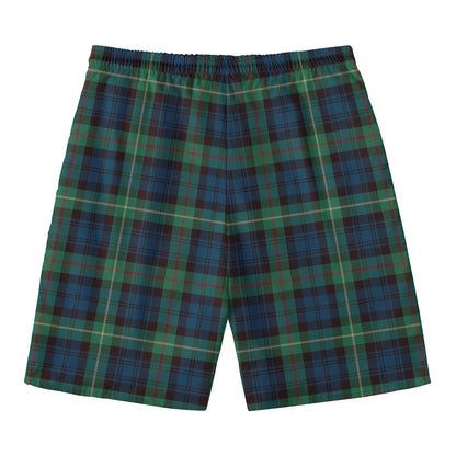 Irish Tartan Pattern Print Men's Swim Trunks
