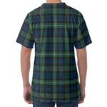 Irish Tartan Pattern Print Men's Velvet T-Shirt