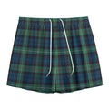 Irish Tartan Pattern Print Mesh Shorts