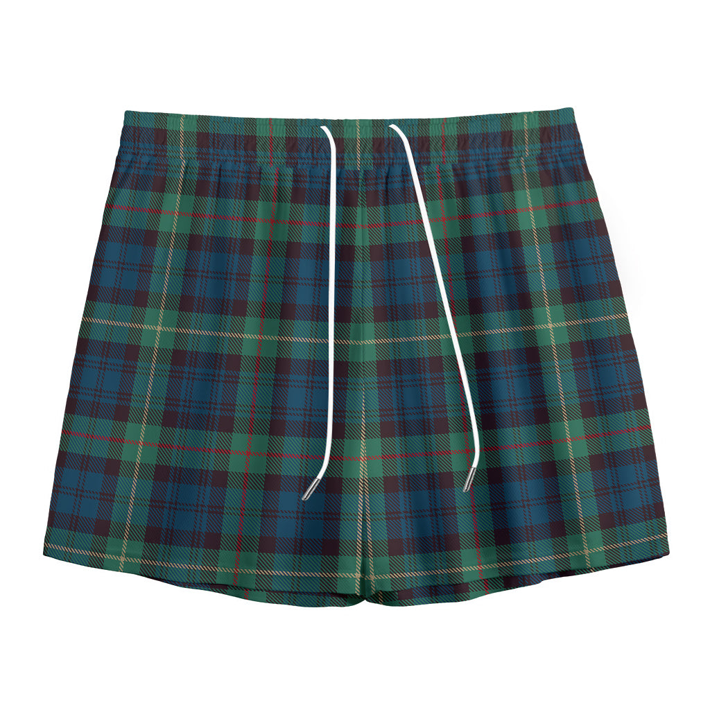 Irish Tartan Pattern Print Mesh Shorts