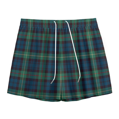 Irish Tartan Pattern Print Mesh Shorts