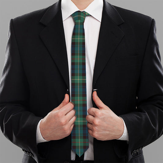 Irish Tartan Pattern Print Necktie