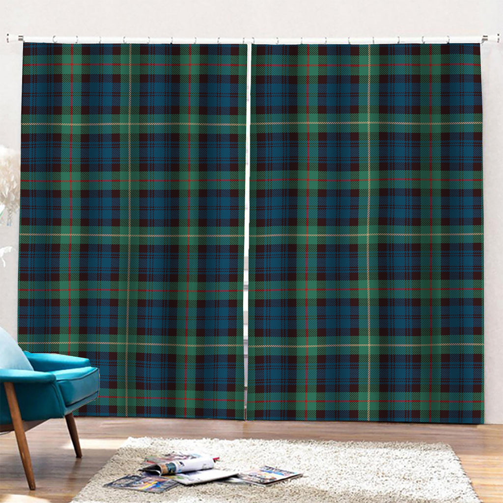 Irish Tartan Pattern Print Pencil Pleat Curtains