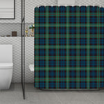 Irish Tartan Pattern Print Polyester Shower Curtain