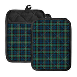 Irish Tartan Pattern Print Pot Holders With Pocket