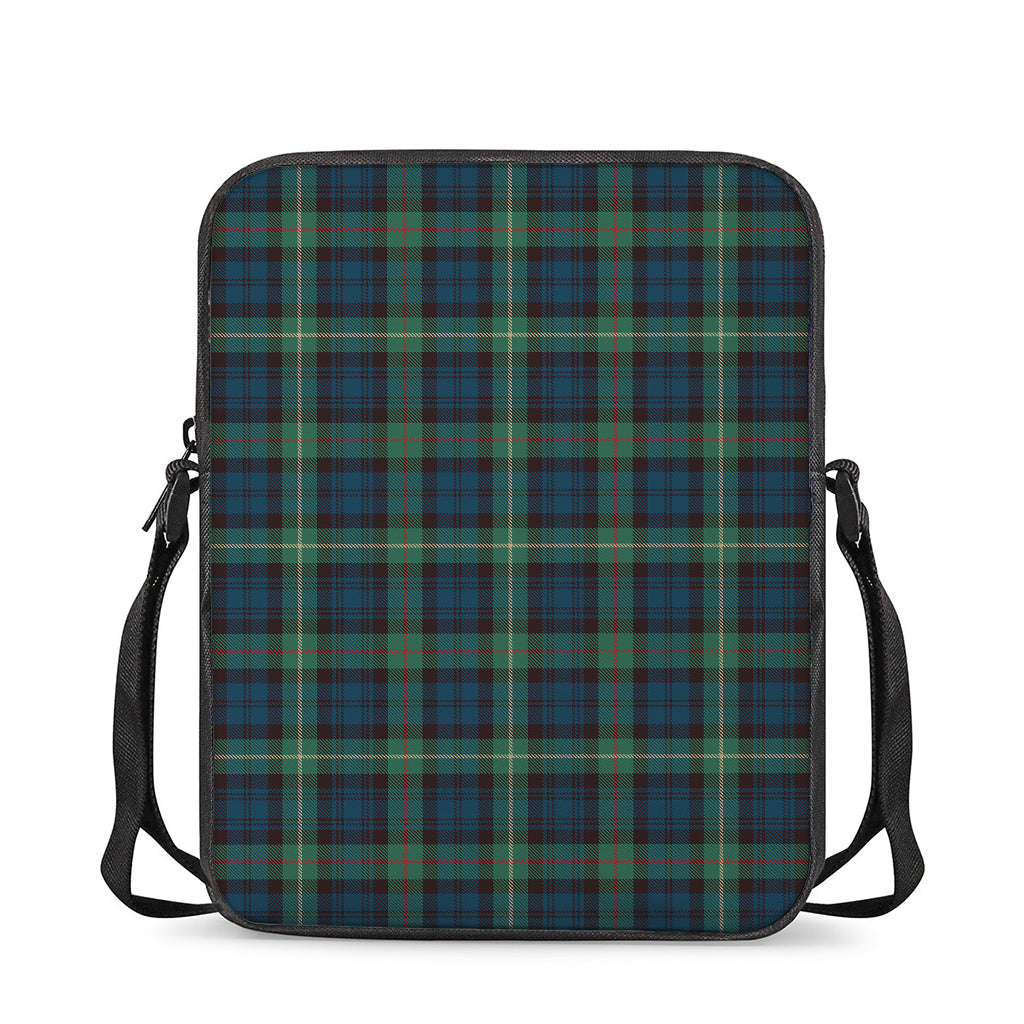 Irish Tartan Pattern Print Rectangular Crossbody Bag