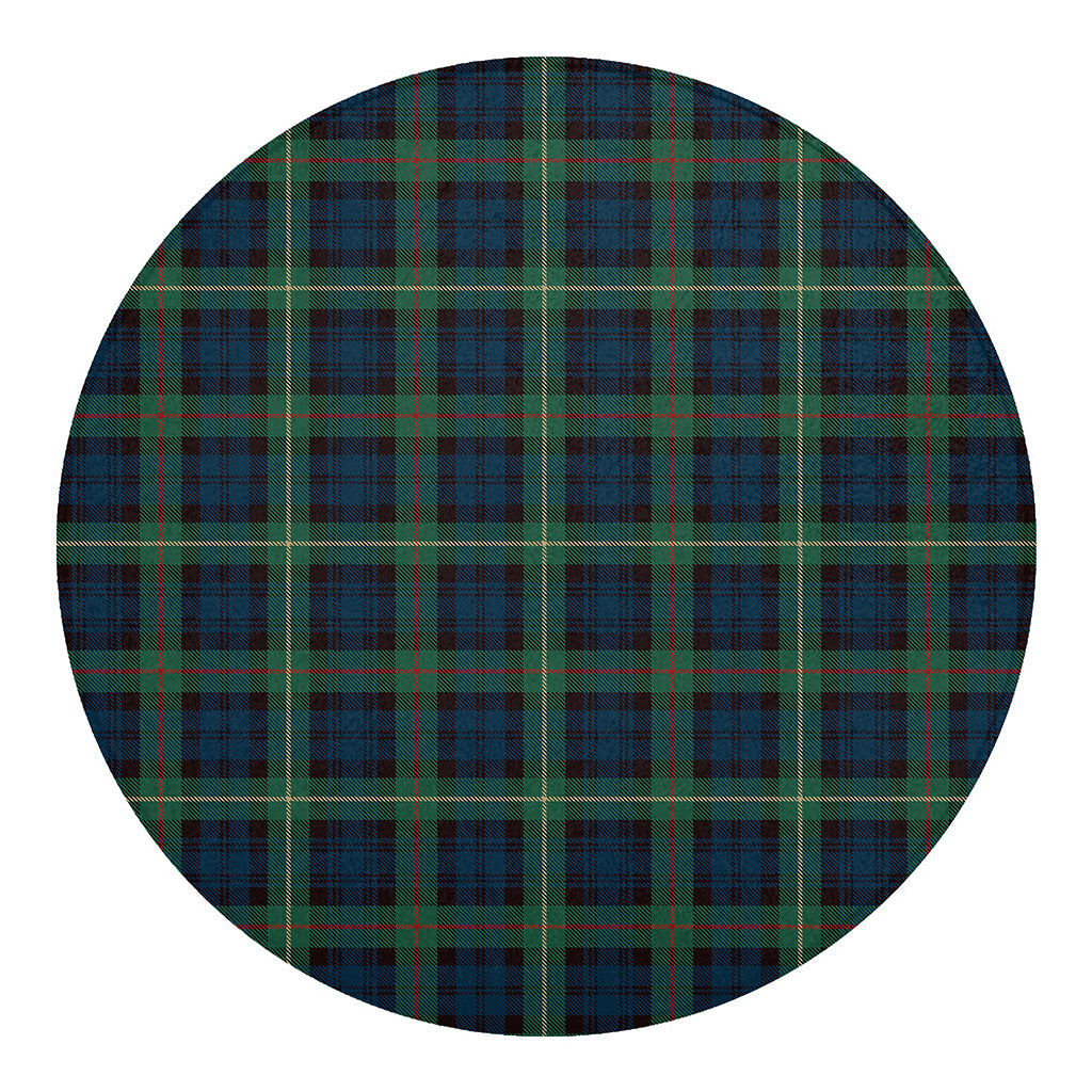 Irish Tartan Pattern Print Round Blanket